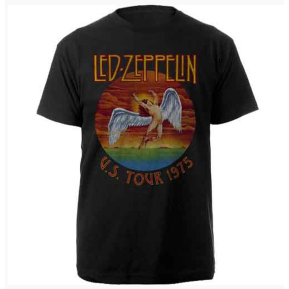 Rock Off Trade Tops - Led Zeppelin Unisex Tee featuring the 'USA Tour '75.'